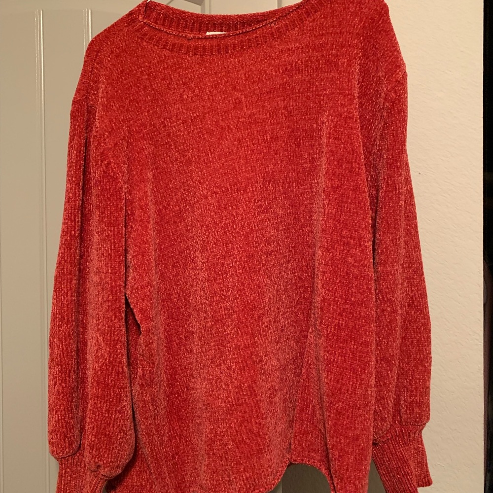Chenille rust sweate